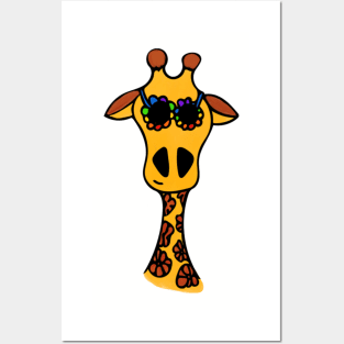 Funky 70s Giraffe Posters and Art